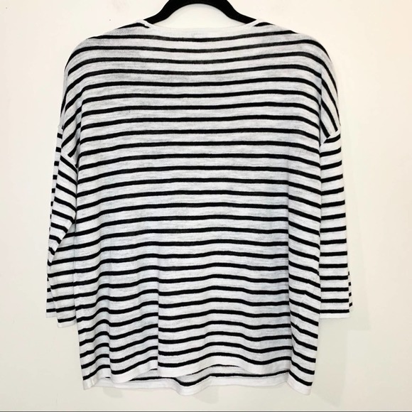 J. JILL Nautical Stripe Linen Blend Top - Picture 8 of 8